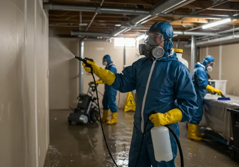 Basement Sanitization and Antimicrobial Treatment process in Stafford County, VA